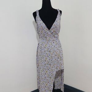 Floral Asymmetrical Hem Dress